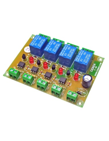 INTERFACE OPTOACOPLADA 4 RELES 12V