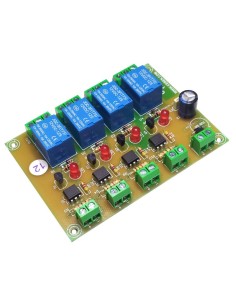 INTERFACE OPTOACOPLADA 4 RELES 12V