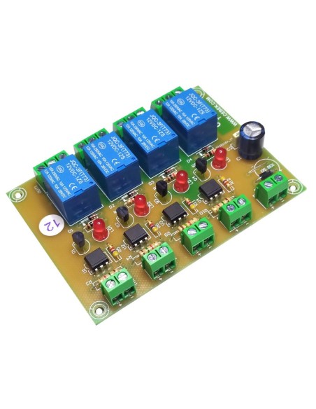 INTERFACE OPTOACOPLADA 4 RELES 12V