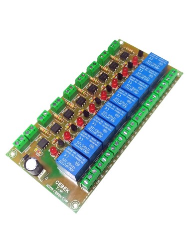 MODULO OPTO ACOPLADO 3/24V 8 RELES 12V