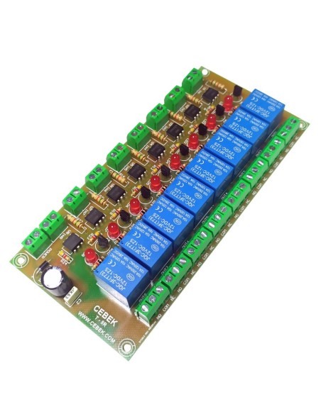 MODULO OPTO ACOPLADO 3/24V 8 RELES 12V