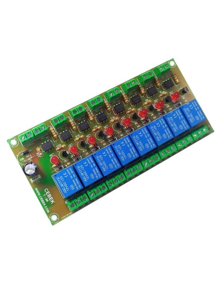 MODULO OPTO ACOPLADO 3/24V 8 RELES 12V