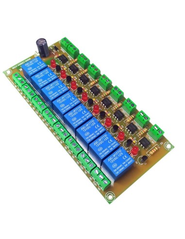 MODULO OPTO ACOPLADO 3/24V 8 RELES 12V