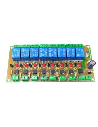 MODULO OPTO ACOPLADO 3/24V 8 RELES 12V