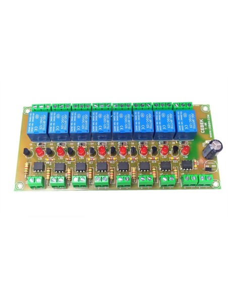 MODULO OPTO ACOPLADO 3/24V 8 RELES 12V