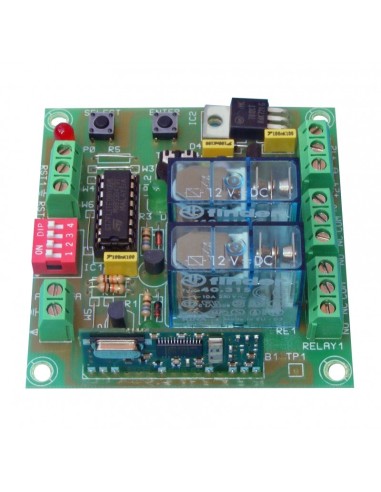 RECEPTOR RF 2-CH GRUPO-3 12V-24V CONFIGURABLE MONOESTABLE-BIESTABLE-TIMER