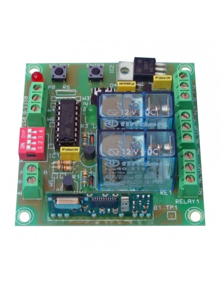 RECEPTOR RF 2-CH GRUPO-3 12V-24V CONFIGURABLE MONOESTABLE-BIESTABLE-TIMER
