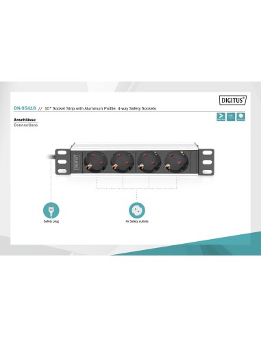 Regleta 10" 4X S/INT