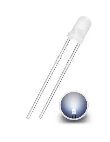 LED 3MM BLANCO FRIO 1.5CD DIFUSO