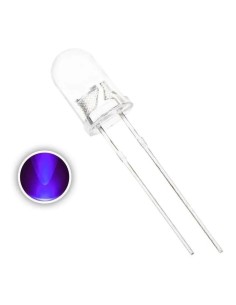 LED VIOLETA 5MM 30º 68MCD 3V5 TRANSPARENTE