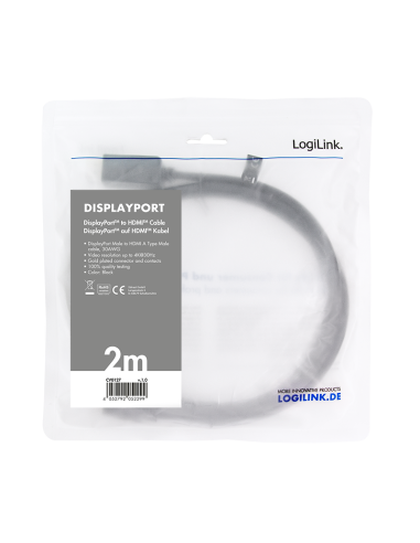 Cable DisplayPort 1.2 a HDMI 1.4 - 2 m