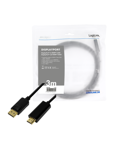 Cable Display Port macho a HDMI macho 3Mts.