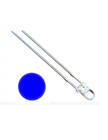 LED AZUL ALTO BRILLO 3MM 5CD 30º 3V 20MA TRANSPARENTE