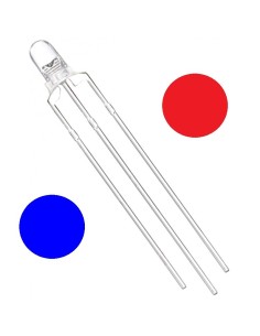 LED BICOLOR 3MM ROJO/AZUL 30º TRANSPARENTE
