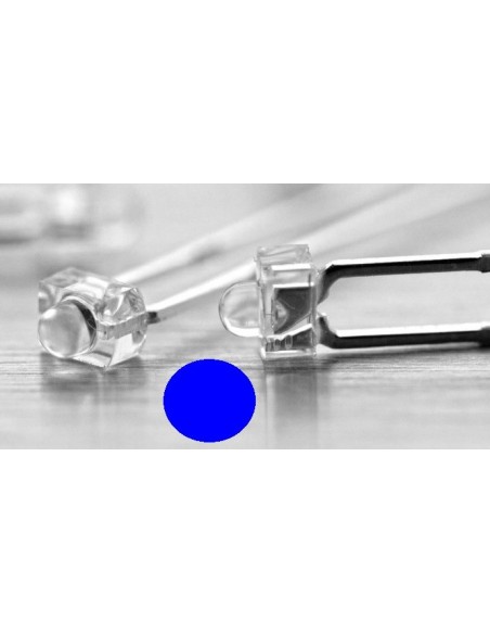 LED AZUL DE 1.8MM 30º 800MCD TRANSPARENTE