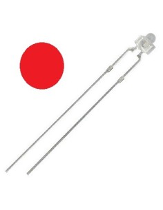 LED ROJO 1.8MM 4CD 30º 2.2V TRANSPARENTE