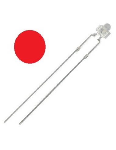 LED ROJO 1.8MM 4CD 30º 2.2V TRANSPARENTE