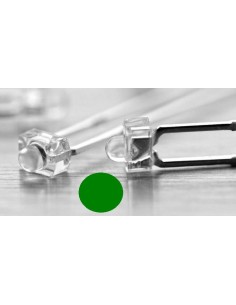 LED VERDE 1.8MM 2.5CD 30º 3.3V TRANSPARENTE 2