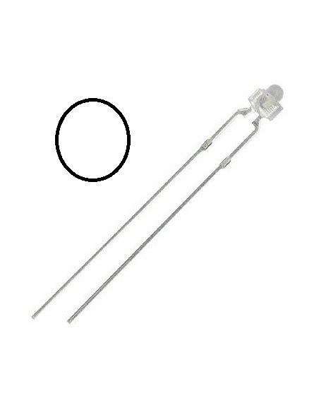 LED BLANCO FRIO 1.8MM 6CD 30º TRANSPARENTE