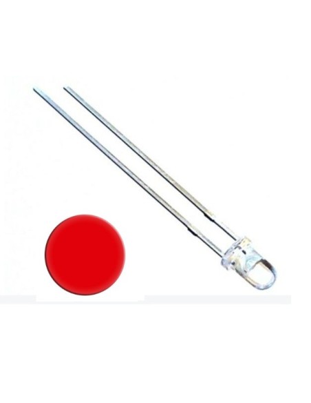LED ROJO INTERMITENTE 3MM ALTO BRILLO TRANSPARENTE