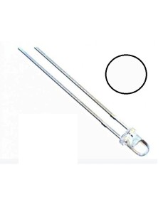 LED 3MM BLANCO FRIO 2.9-3.6V 20MA TRANSPARENTE