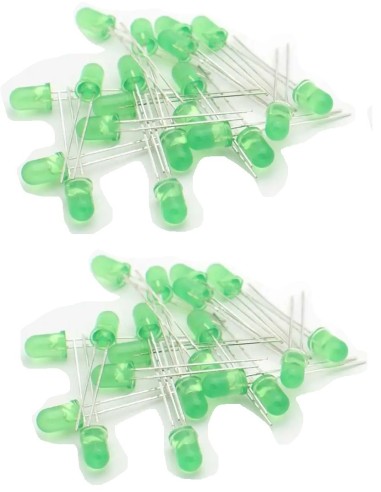 BOLSA DE 25 LEDS VERDES 5mm