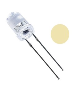 LED 5MM BLANCO CALIDO TRANSPARENTE