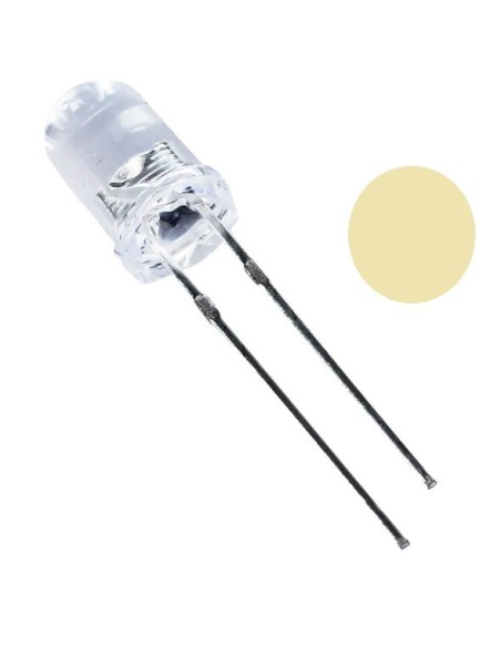 LED 5MM BLANCO CALIDO TRANSPARENTE