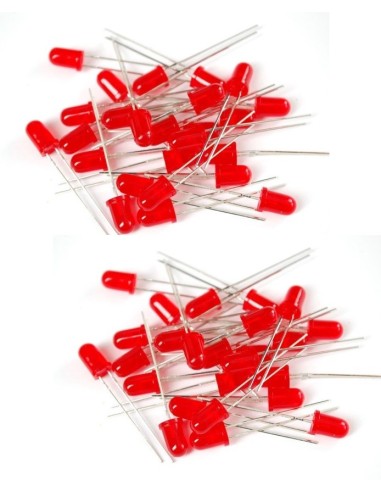 BOLSA DE 25 LEDS ROJOS DE 5mm