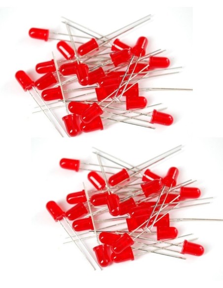 BOLSA DE 25 LEDS ROJOS DE 5mm