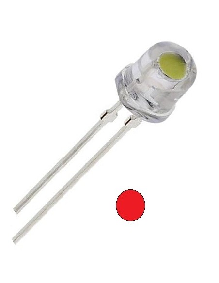 LED ROJO PERFIL BAJO 4.8mm 100º TRANSPARENTE