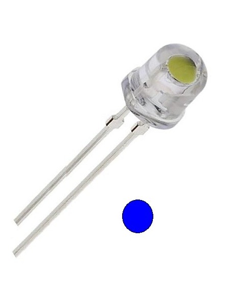 LED AZUL PERFIL BAJO 5MM 80º ALTO BRILLO