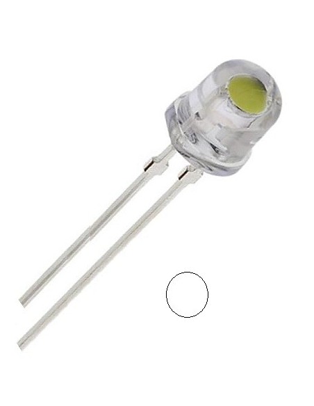 LED BLANCO PERFIL BAJO 5MM 80º TRANSPARENTE