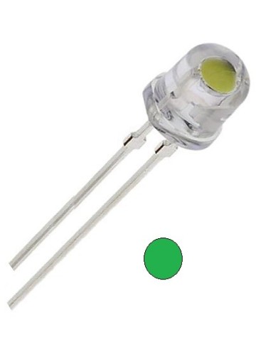 LED VERDE PERFIL BAJO 4.8mm 100º TRANSPARENTE