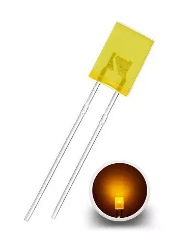 LED AMARILLO RECTANGULAR DIFUSO