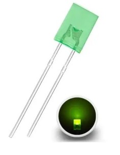 LED VERDE RECTANGULAR DIFUSO