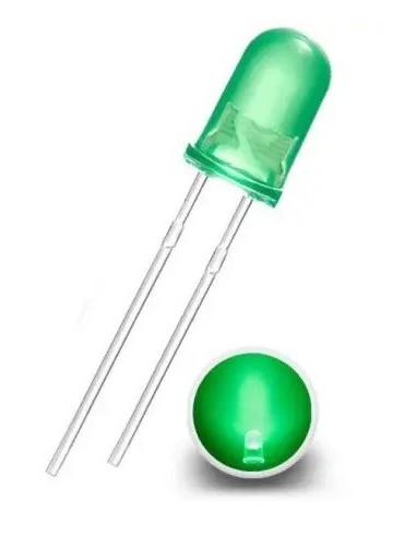 LED 5MM VERDE 12V DIFUSO