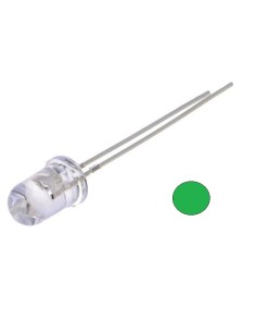 LED VERDE INTERMITENTE 5MM ALTO BRILLO TRANSPARENTE