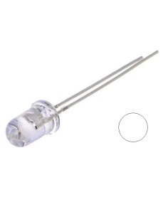 LED 5MM BLANCO 150MA 40LM IDEAL PARA LINTERNAS TRANSPARENTE