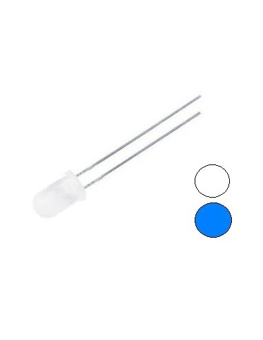 LED BLANCO/AZUL 5MM INTERMITENTE DIFUSO