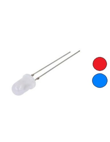 LED INTERMITENTE ROJO-AZUL 2 PINS DIFUSO