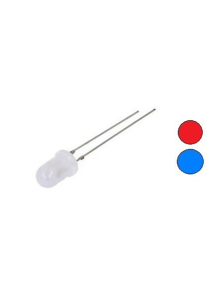 LED INTERMITENTE ROJO-AZUL 2 PINS DIFUSO