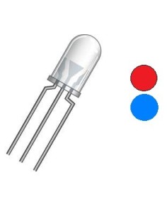 LED BICOLOR ROJO/AZUL 5MM 3 PINS