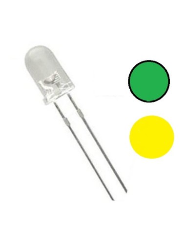 LED BICOLOR 5MM VERDE/AMARILLO DIFUSO