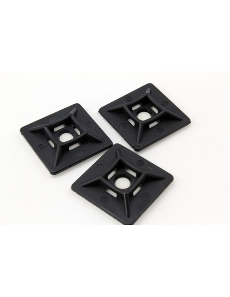 100 BASES ADHESIVAS NEGRAS 19X19mm