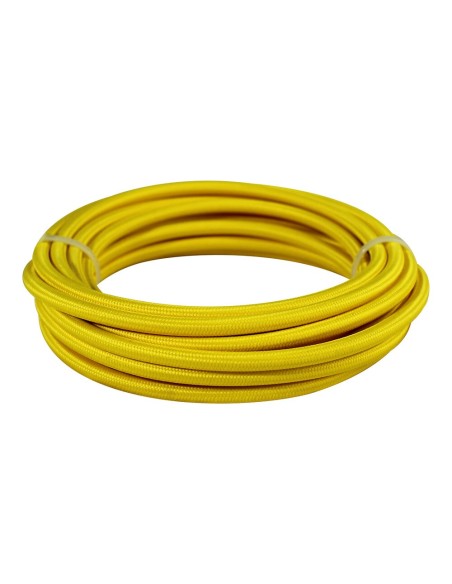 5MTS CABLE FUNDA TEXTIL AMARILLO 0.75mm²