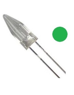 LED VERDE 5mm 100º ROCKET 2.2V