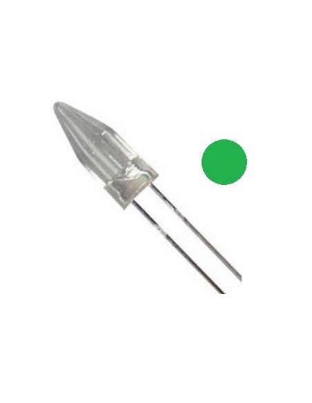 LED VERDE 5mm 100º ROCKET 2.2V
