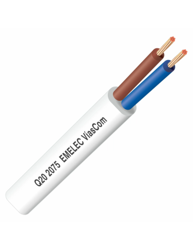 CABLE CORRIENTE PLANO 2X0.75mm² BLANCO