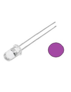 LED 5MM VIOLETA LAVANDA TRANSPARENTE